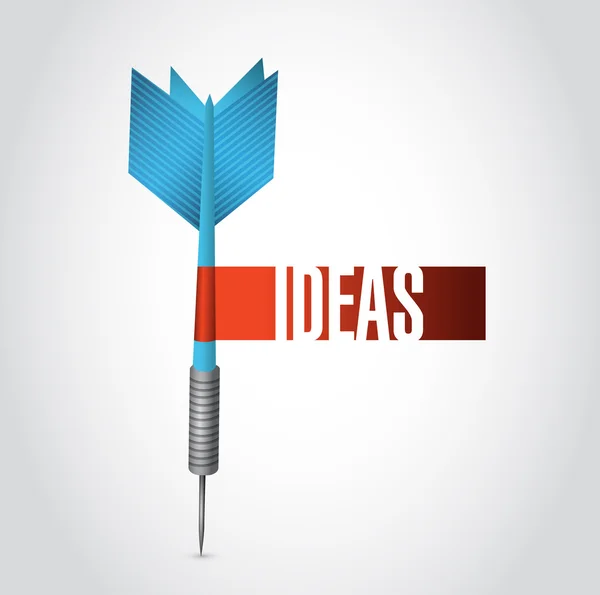 Ideas sign dart sign illustration design — Stock Photo, Image