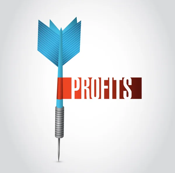 Profits dart sign illustration design — Stock Photo, Image