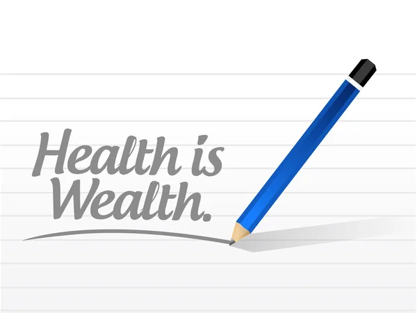 Az egészség a gazdagság üzenet illusztráció design — Stock Fotó