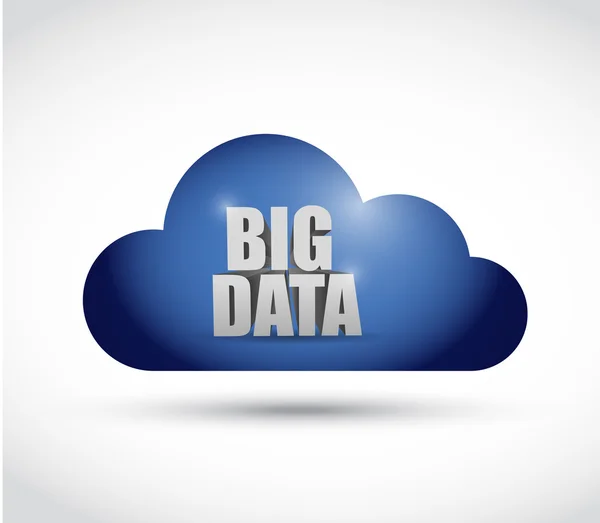 Σύννεφο υπολογιστών σχεδιασμό εικονογράφηση big δεδομένων — Φωτογραφία Αρχείου