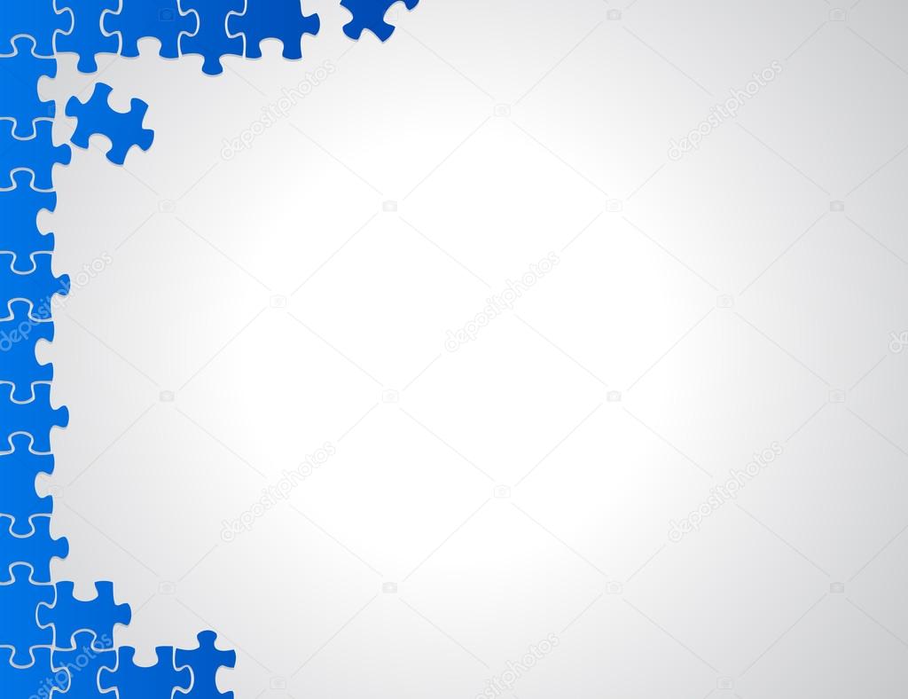 Blue puzzle borders illustration design Stock Photo by ©alexmillos 53870837