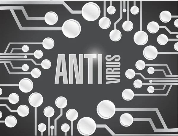 Anti virus circuit board illustration design — Stock Photo, Image