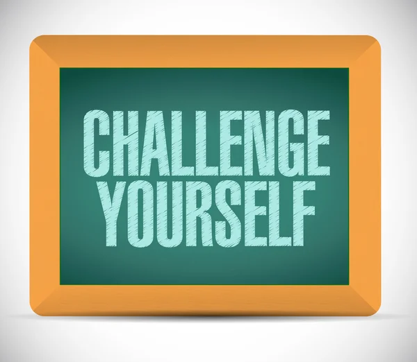 Challenge yourself message illustration design — Stock Photo, Image