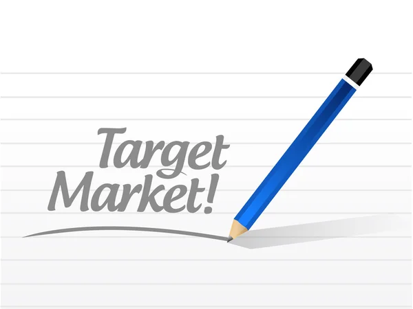 Diseño de ilustración de mensaje de mercado objetivo — Foto de Stock