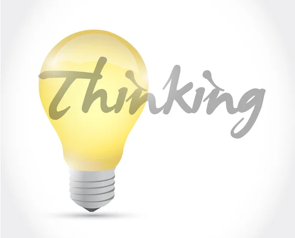 Thinking idea light bulb illustration design — Stock Photo, Image