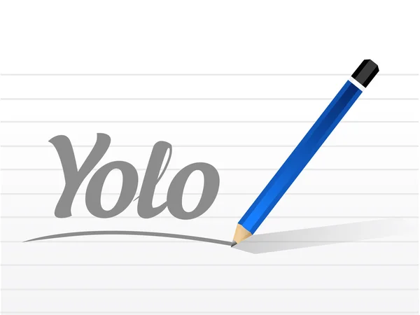 Yolo meddelande illustration design — Stockfoto