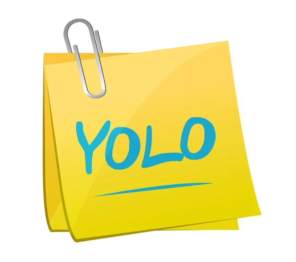 Yolo memo post illustration design — Stock Photo, Image