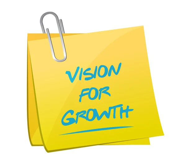 Vision for growth memo post illustration design — Stock Photo, Image