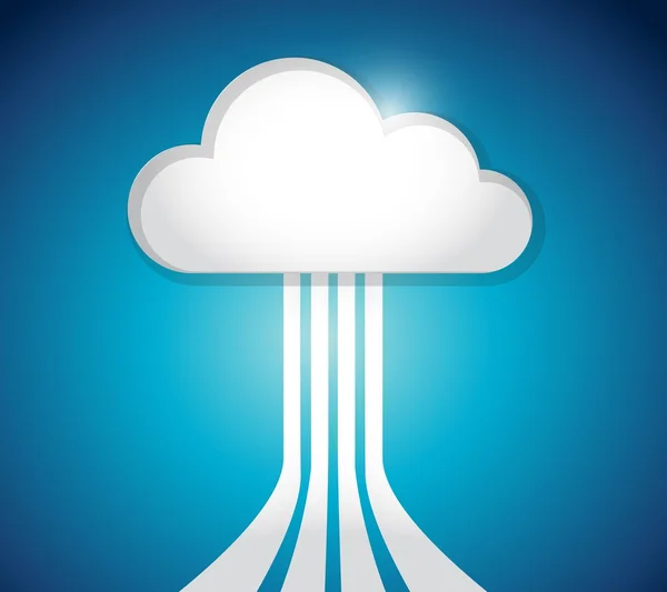 Cloud computing link conexión de red — Foto de Stock