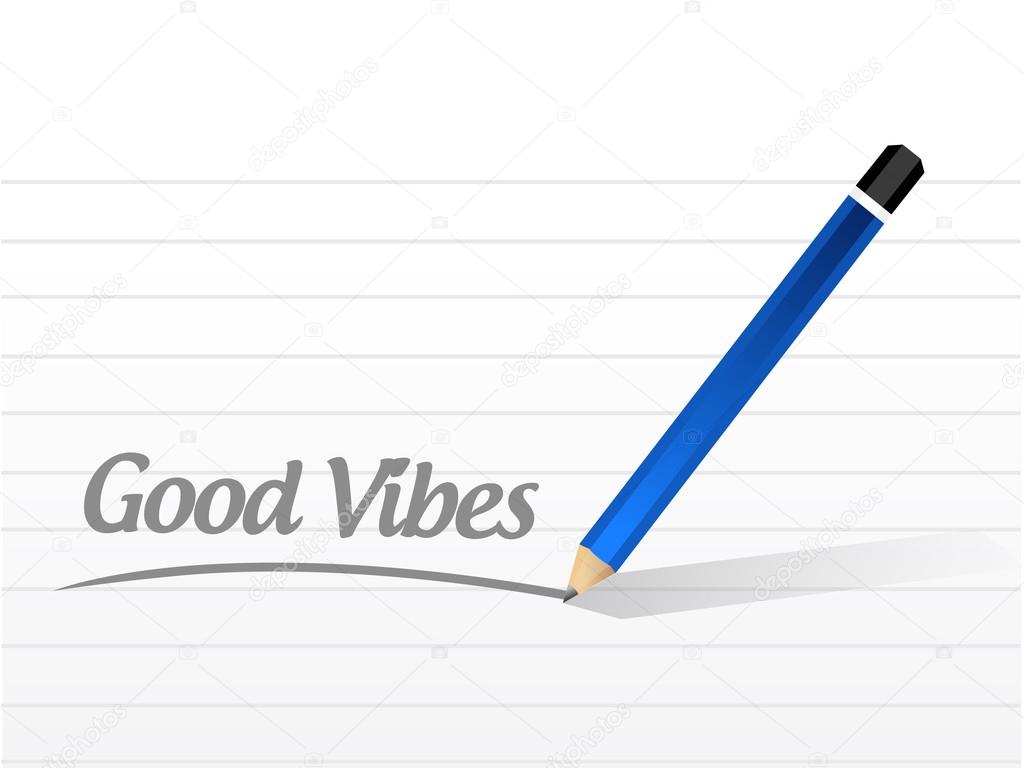 good vibes message illustration design