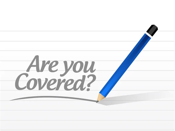 Are you covered message illustration design — Stock Photo, Image