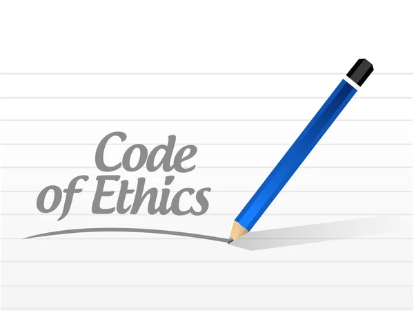 Code of ethics message illustration design — стоковое фото