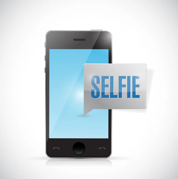 Phone selfie message illustration design — Stock Photo, Image