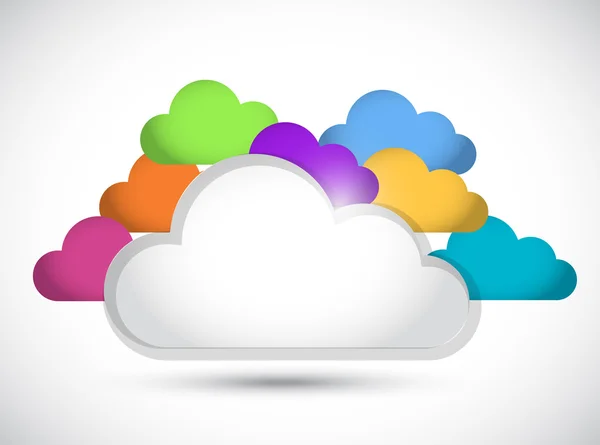Färg moln illustration design — Stockfoto