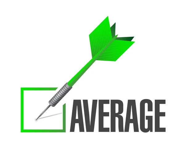 Marca de verificación de dardos promedio diseño de ilustración —  Fotos de Stock