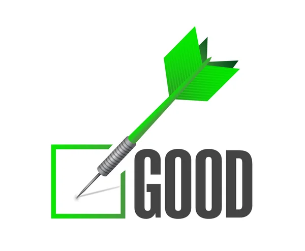 Good dart check mark illustration design — Stock Photo, Image