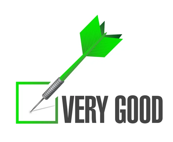 Very good dart check mark illustration design — Stock Photo, Image