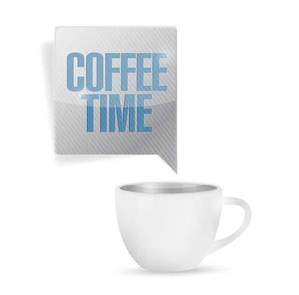 Café tiempo taza ilustración diseño — Foto de Stock
