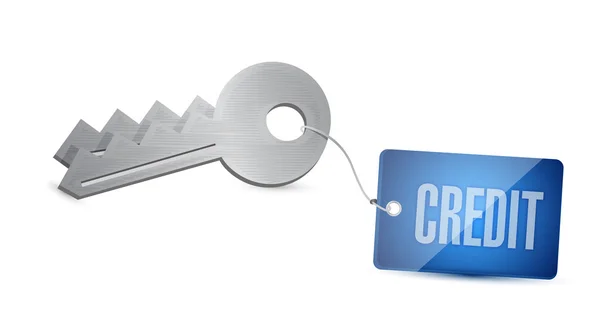 Credit key illustration design — Stock Photo, Image