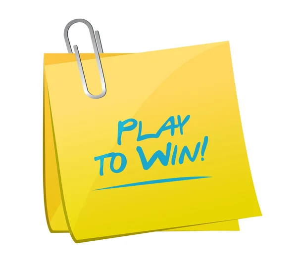 Play to win illustration design — Stock Photo, Image