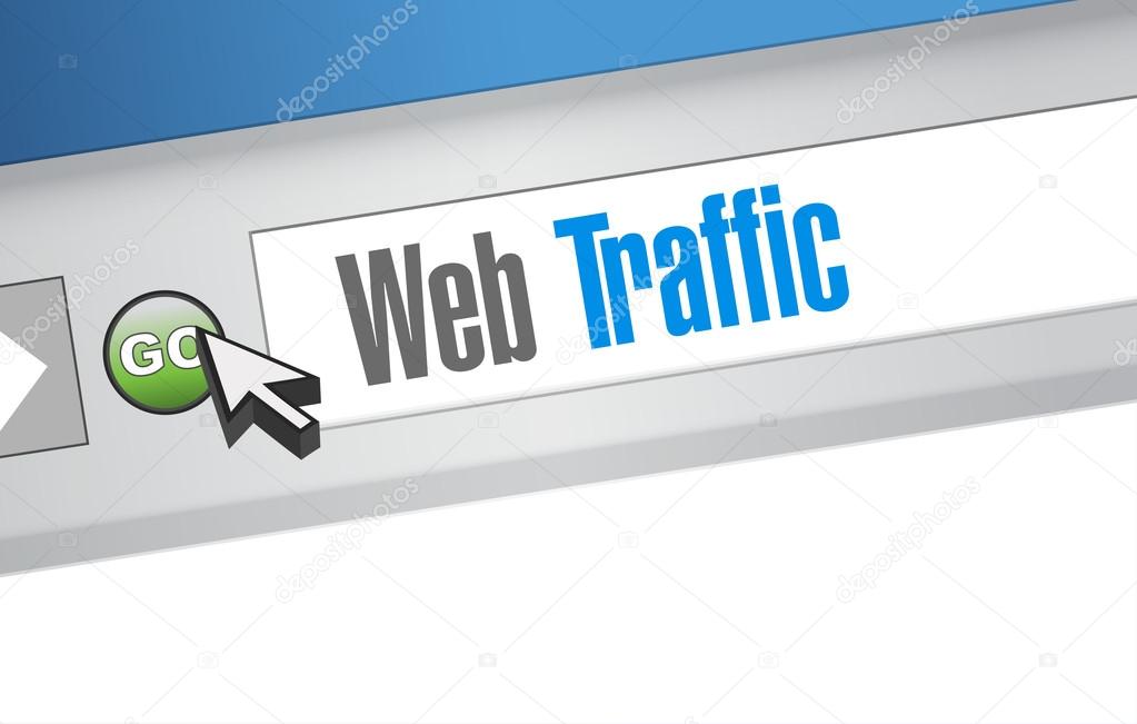 web traffic browser sign illustration design