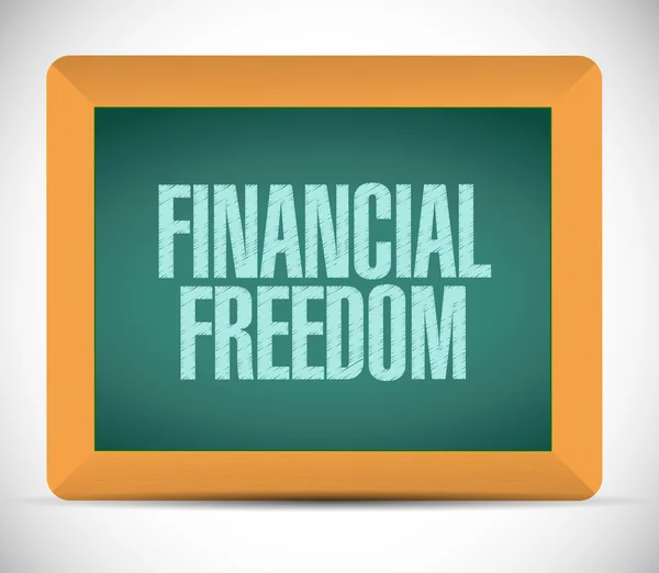 Financial freedom message illustration design — 스톡 사진