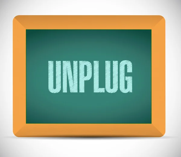 Unplug sign message illustration design — Stock Photo, Image