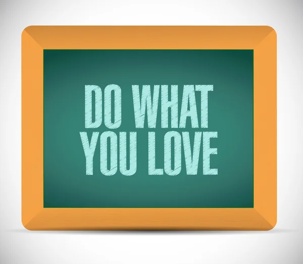 Do what you love message illustration design — Stock Photo, Image