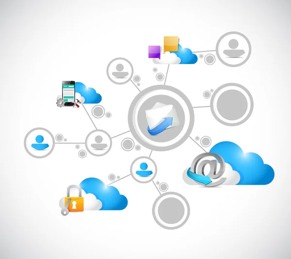 Internet connectivity business diagram — Stockfoto