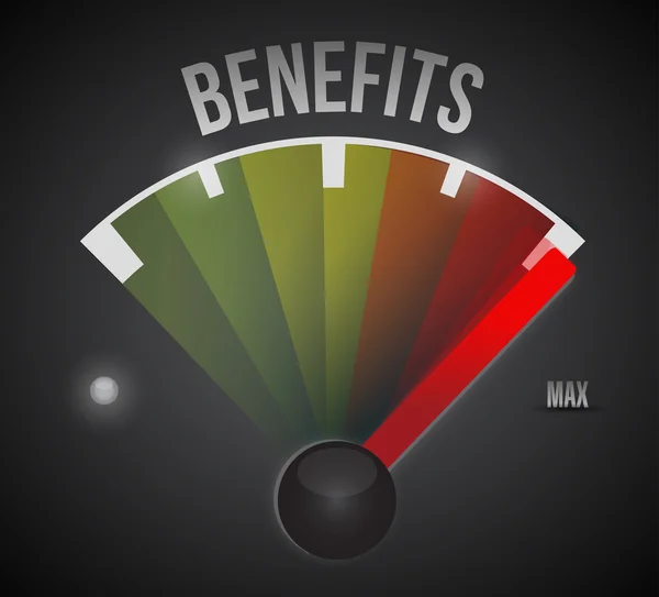 Benefits to the max illustration design — Stock Photo, Image