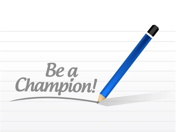 Ein Champion-Botschaft Illustration Design sein — Stockfoto