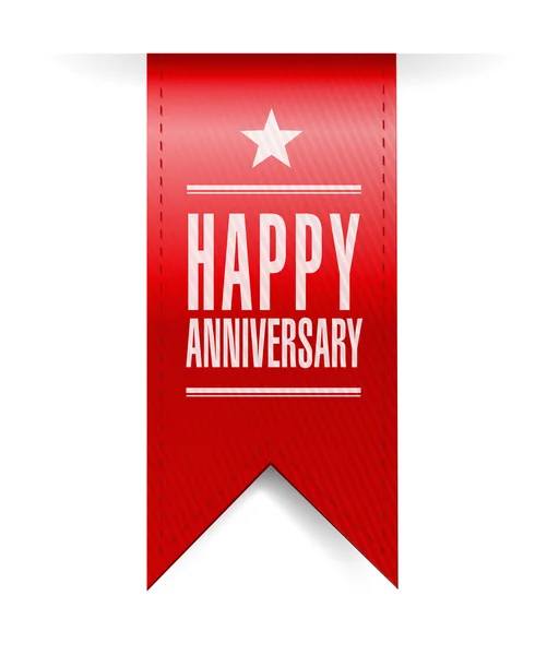 Happy anniversary banner illustration design — стоковое фото