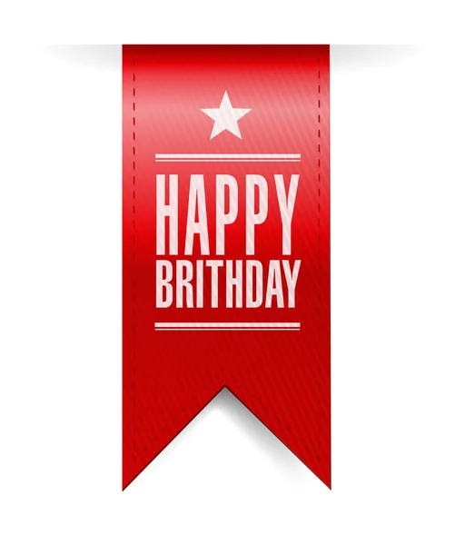 Happy birthday banner illustration design — Stock Photo, Image