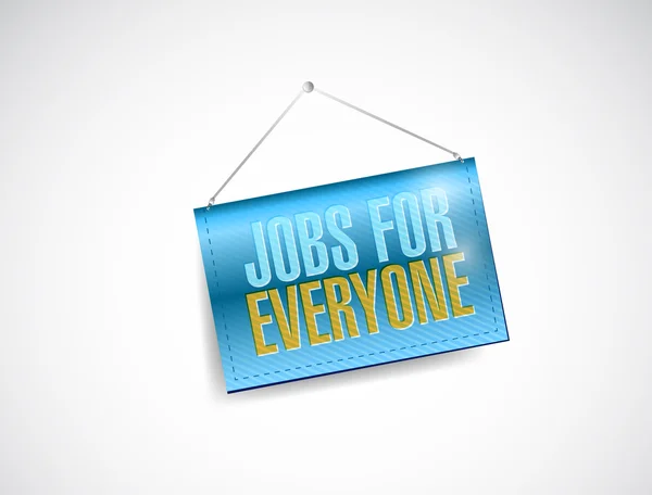 Jobs for everyone banner illustration design — Stock Photo, Image