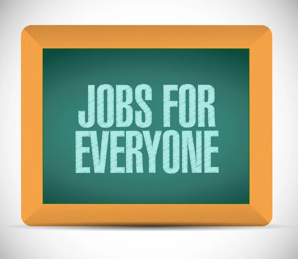 Jobs for everyone message illustration design — Stock Photo, Image