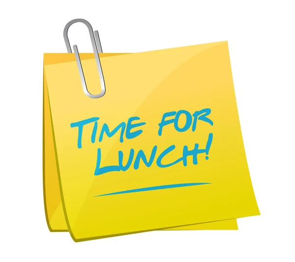 Tempo per il pranzo post illustrazione design — Foto Stock