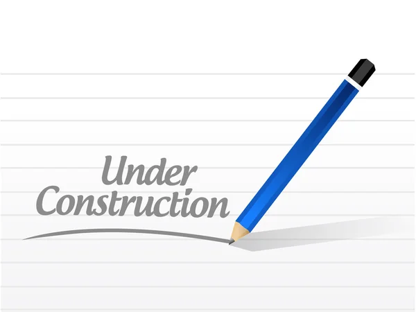 Under construction message illustration design — Stock Photo, Image