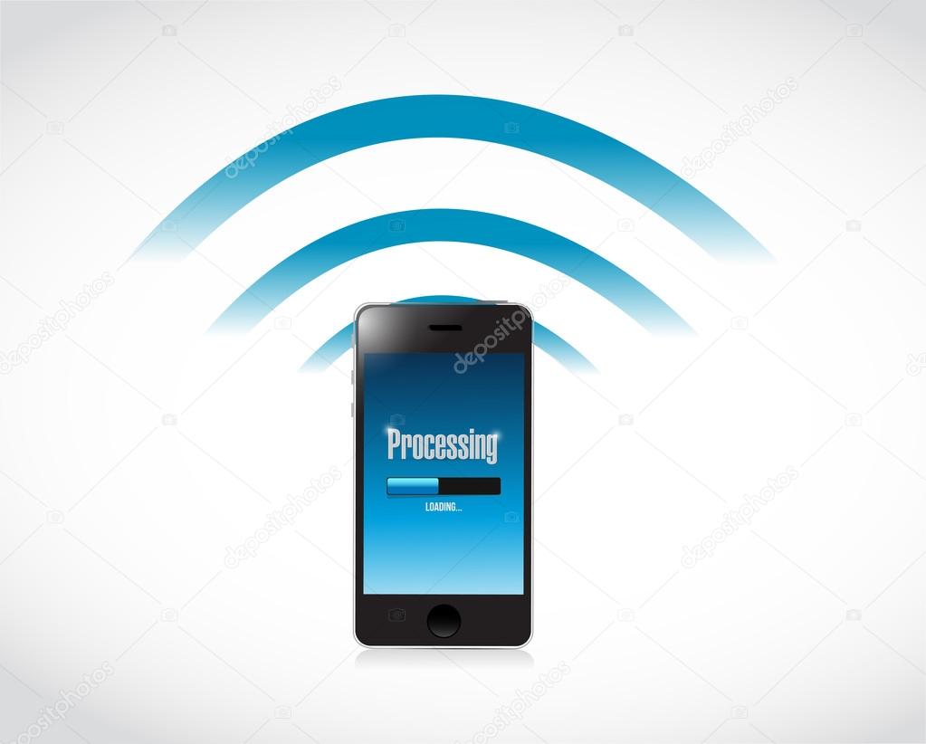 processing payment credit wifi illustration design