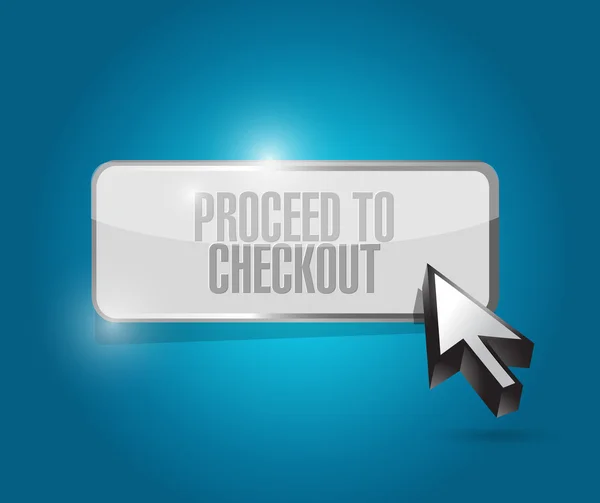Checkout button illustration — Stock Photo, Image