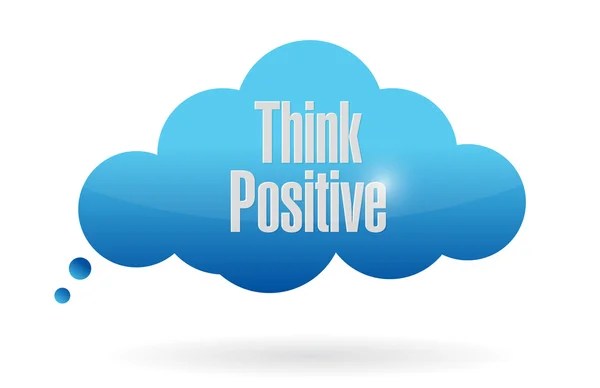 Think positive cloud illustration — Stock Photo, Image