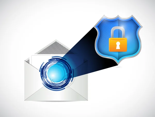 E-Mail Sicherheit Illustration Design — Stockfoto