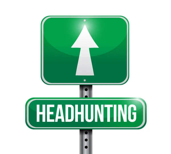 Headhunting calle signo — Foto de Stock