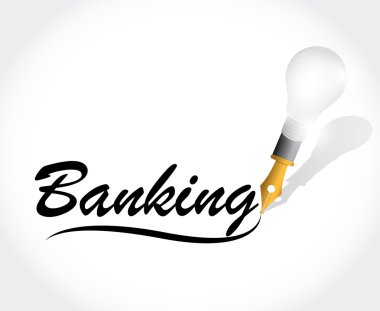 Bankacılık işareti illüstrasyon mesaj