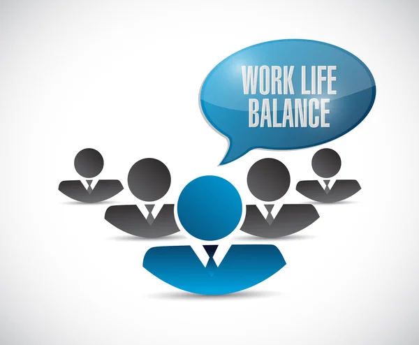 Work life balance team illustration — Stock Photo, Image