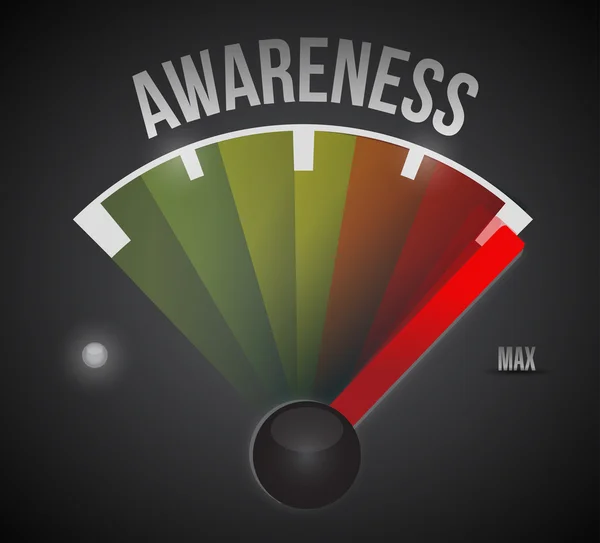 Awareness Meter Illustration Design — Stockfoto