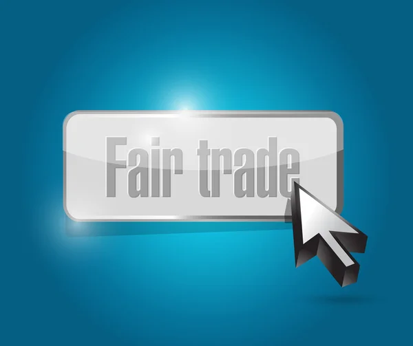 公平贸易按钮插画设计 — 图库照片
