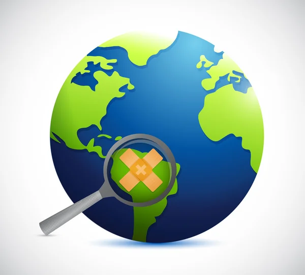 Globe safety concept illustration — Stock Photo, Image