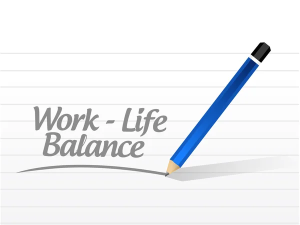 Arbete liv balans meddelande — Stockfoto