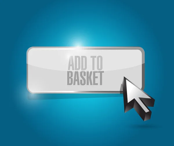 Add to basket button illustration design — Stock Photo, Image