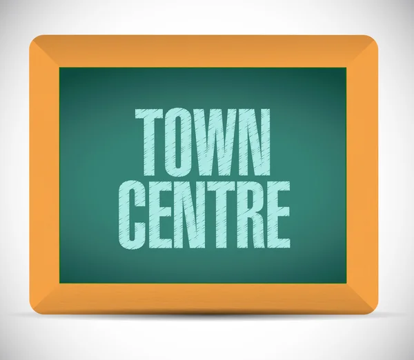 Town centre chalkboard sign — Stock Photo, Image